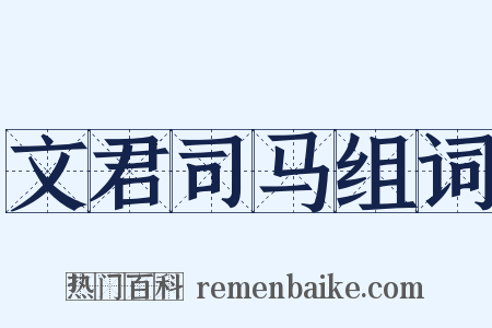 文君司马组词是什么意思的图片